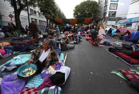 Plantón de campesinos en la Segob permanecerá hasta Año Nuevo de ser necesario