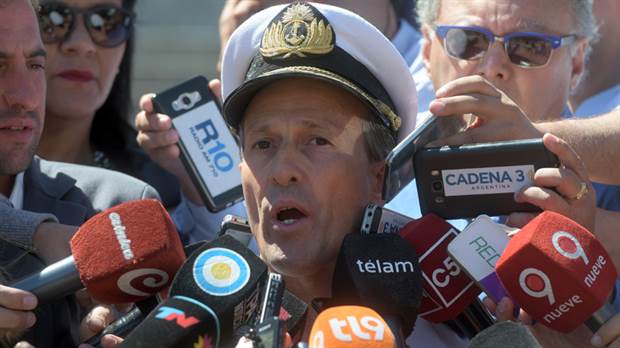 Detectan ruido de submarino argentino desaparecido
