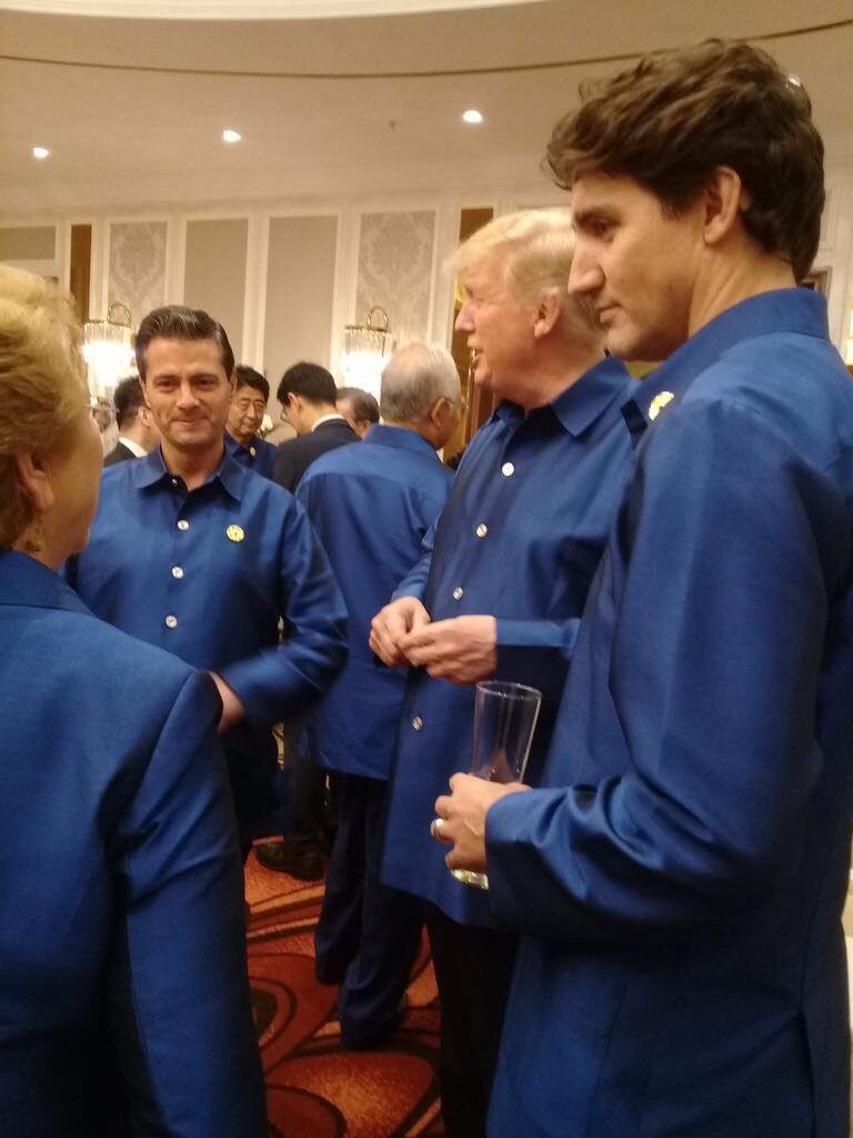 Legisladores buscan que USMCA se firme en Texas - trudeau-peña-trump-768x1024