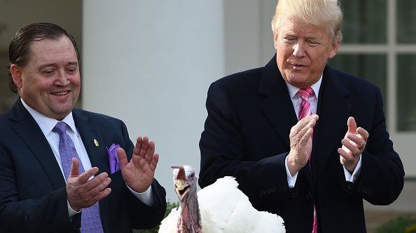 Trump perdona a sus primeros pavos