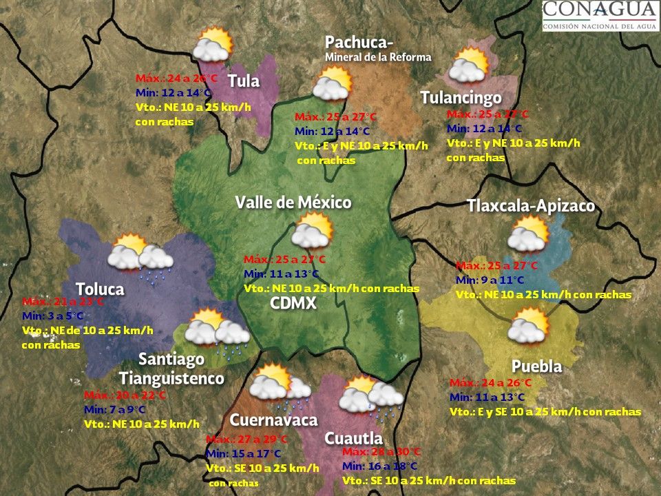 Bruma y lluvias dispersas afectarán el Valle de México - vdm-0211
