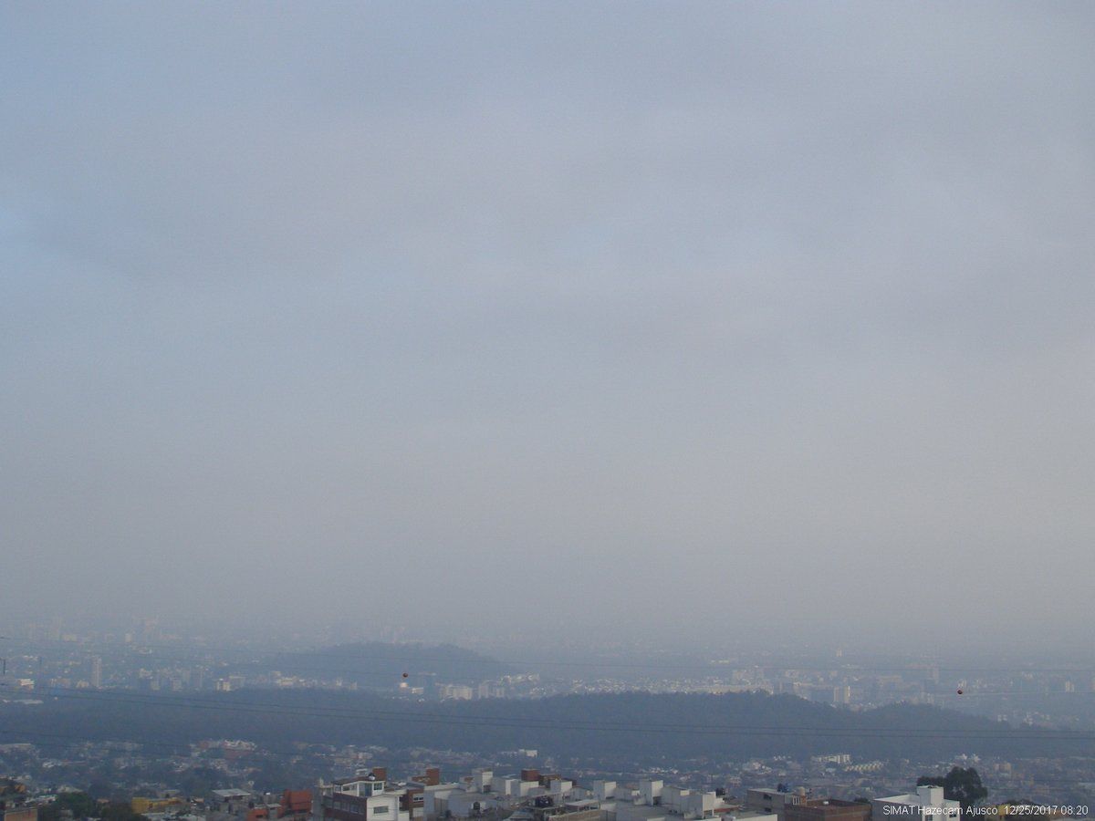 Mala calidad del aire en el centro y noreste del Valle de México