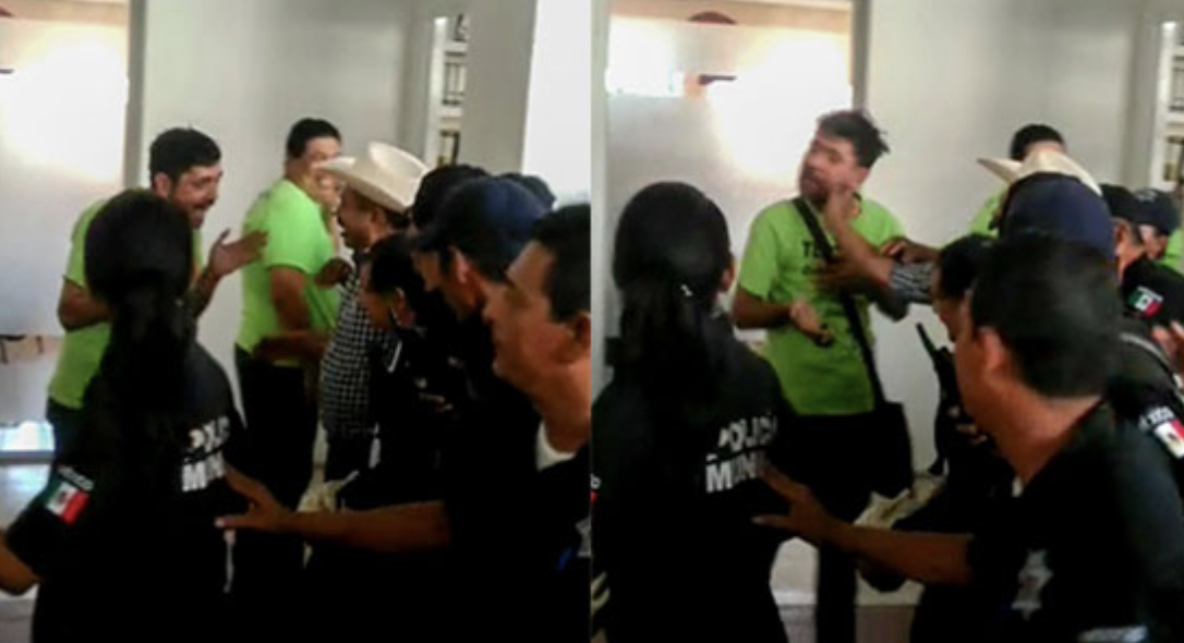 #Video Alcalde de Tecomán abofetea a trabajador del DIF