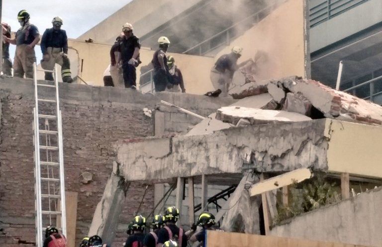 Inician demolición de parte del Colegio Enrique Rébsamen