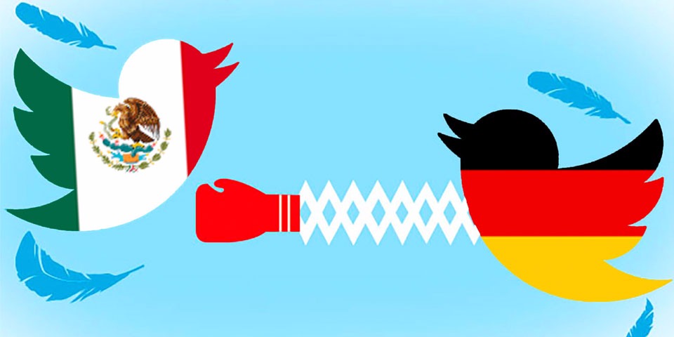 Guerra en Twitter entre la Selección Mexicana y la Alemana