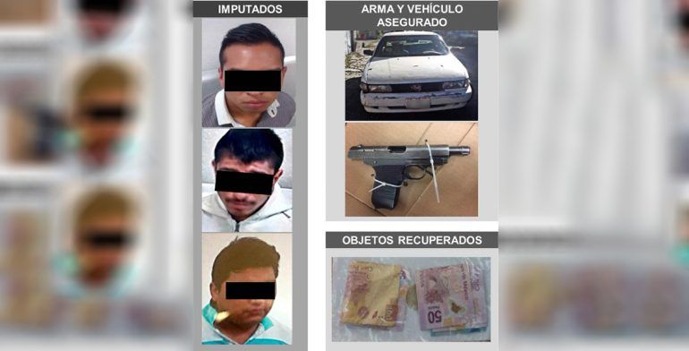 Detienen a tres por robo en Milpa Alta