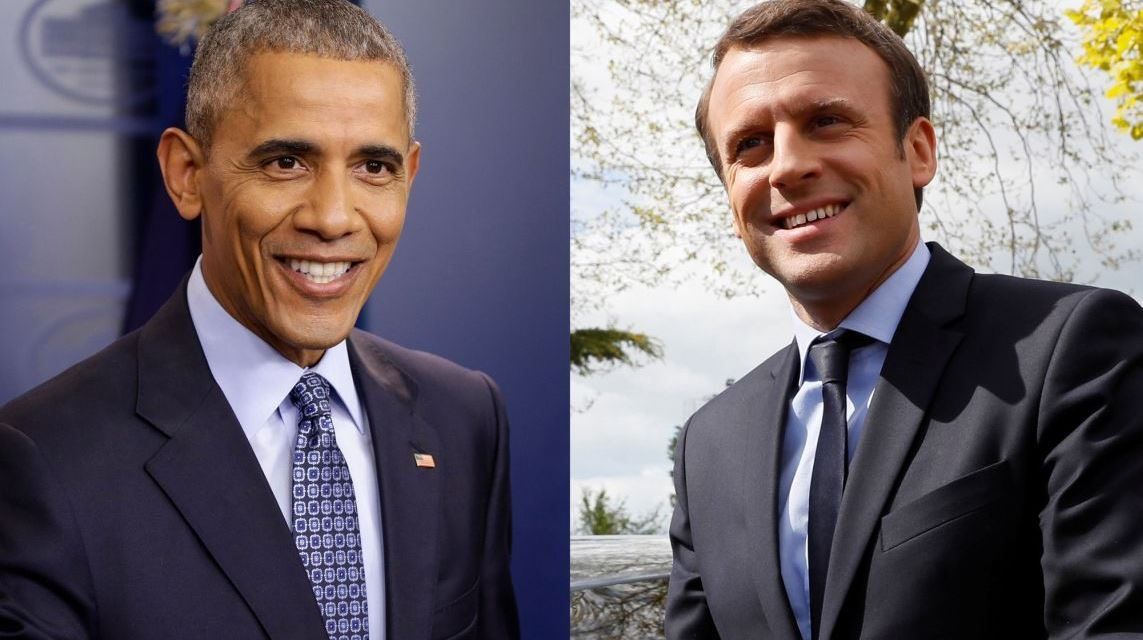 Obama se reúne con Macron en París