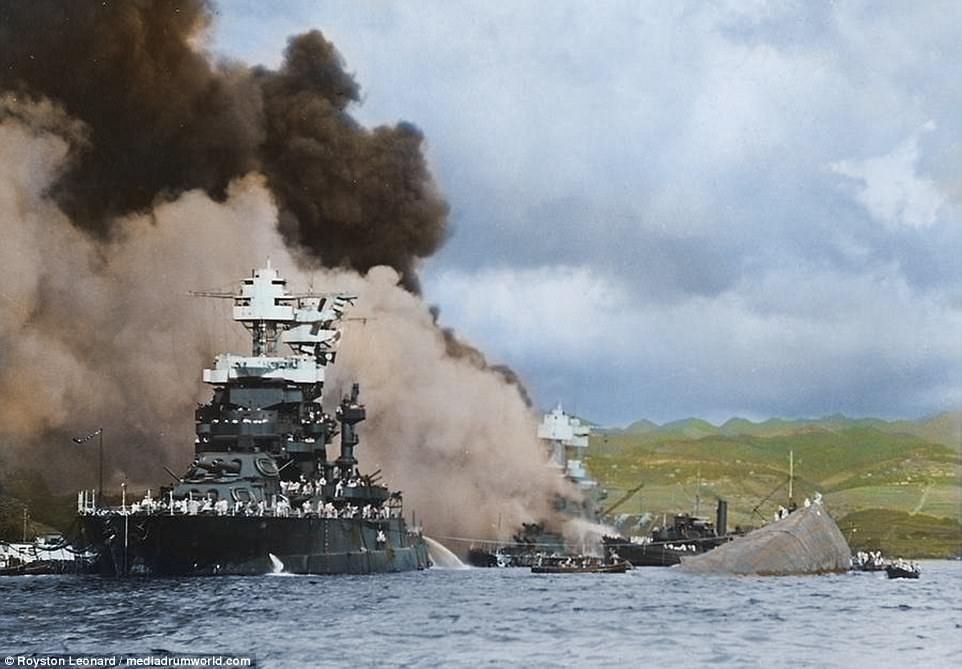 Muestran fotografías a color del ataque a Pearl Harbor - ph5