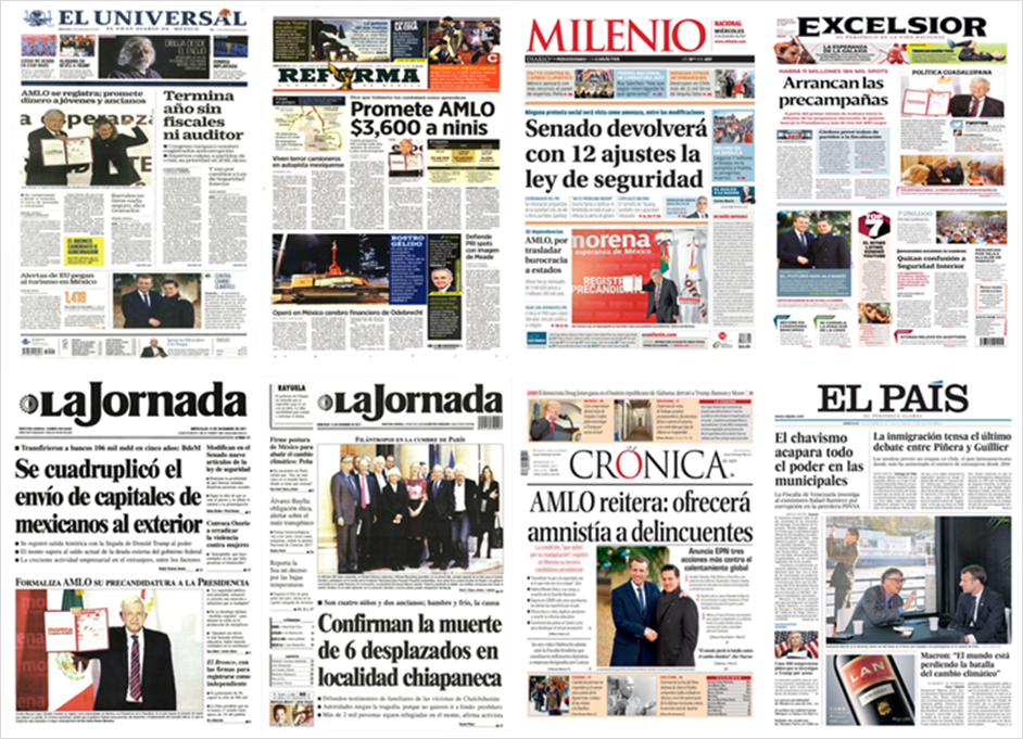 EPN, Salma Hayek y reforma fiscal de EE.UU. en primeras planas