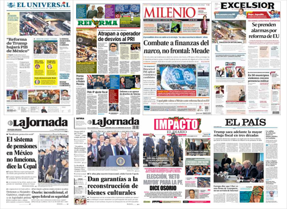 Interlomas, Coparmex y reforma fiscal en EE.UU. en primeras planas