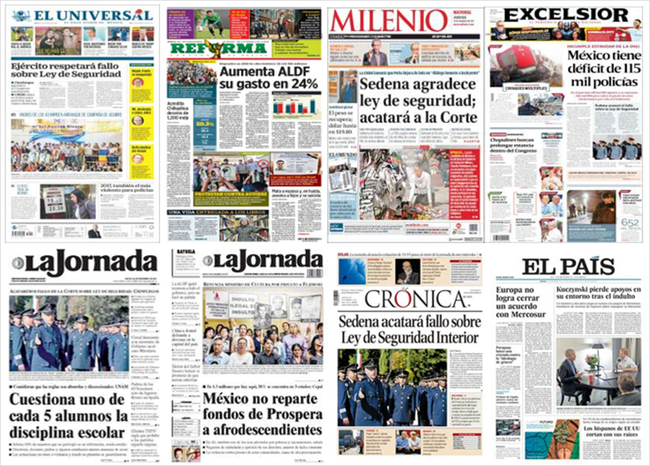 Sedena, Ley de Seguridad Interior y demócratas en primeras planas