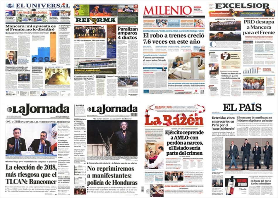 PRD, Mancera y Trump en primeras planas