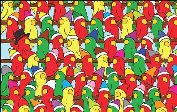 ¿Puedes encontrar el sombrero de Santa Claus?