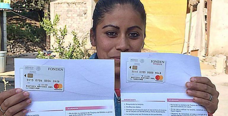 Termina repartición de tarjetas del FONDEN en Estado de México