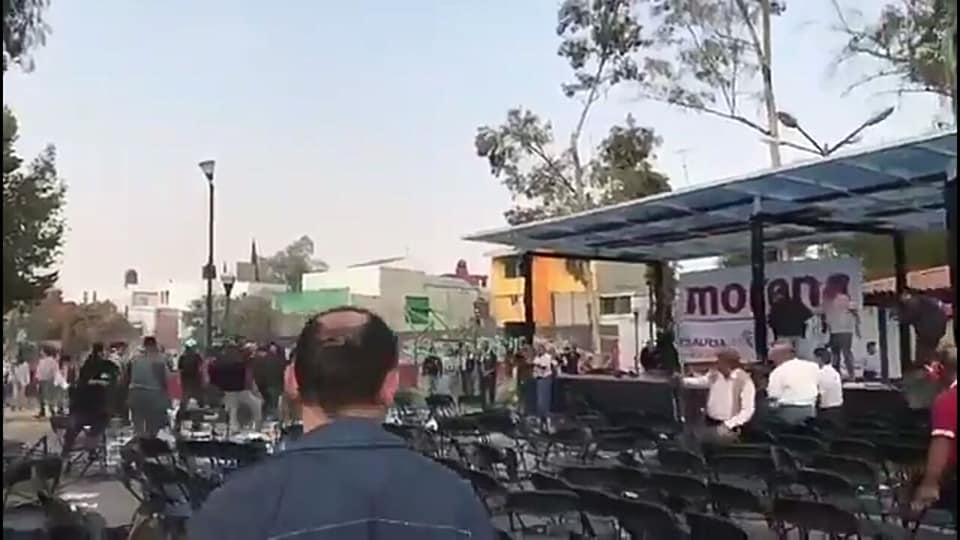 Investiga PGJ agresiones en mitin de Sheinbaum Investiga PGJ agresiones en mitin de Sheinbaum