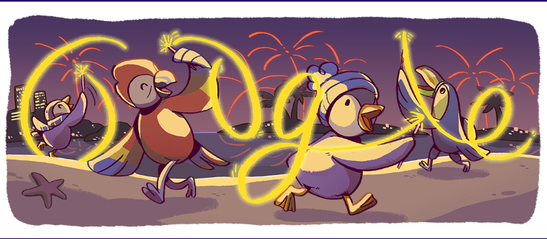 Google celebra la llegada del Año Nuevo con Doodle