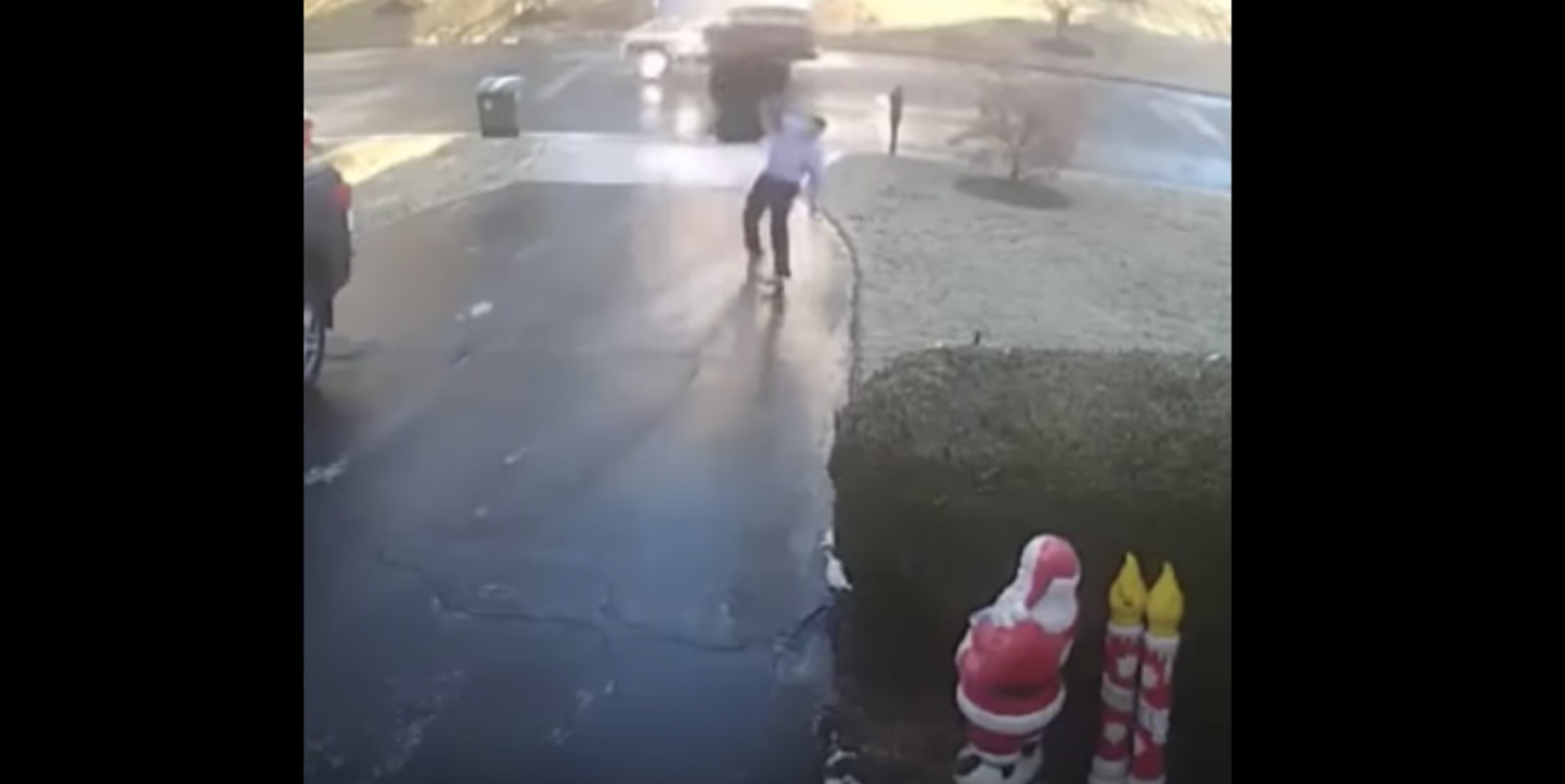 #Video Hombre desliza casi seis metros para finalmente caer