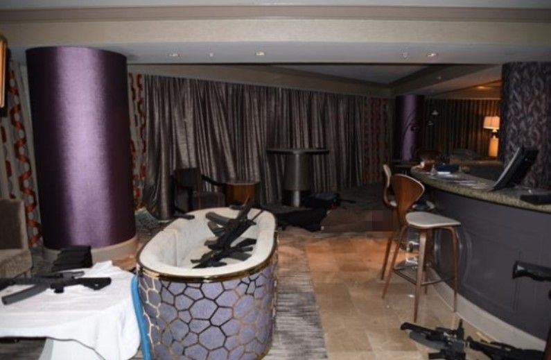 Revelan fotos inéditas de la habitación del asesino de Las Vegas