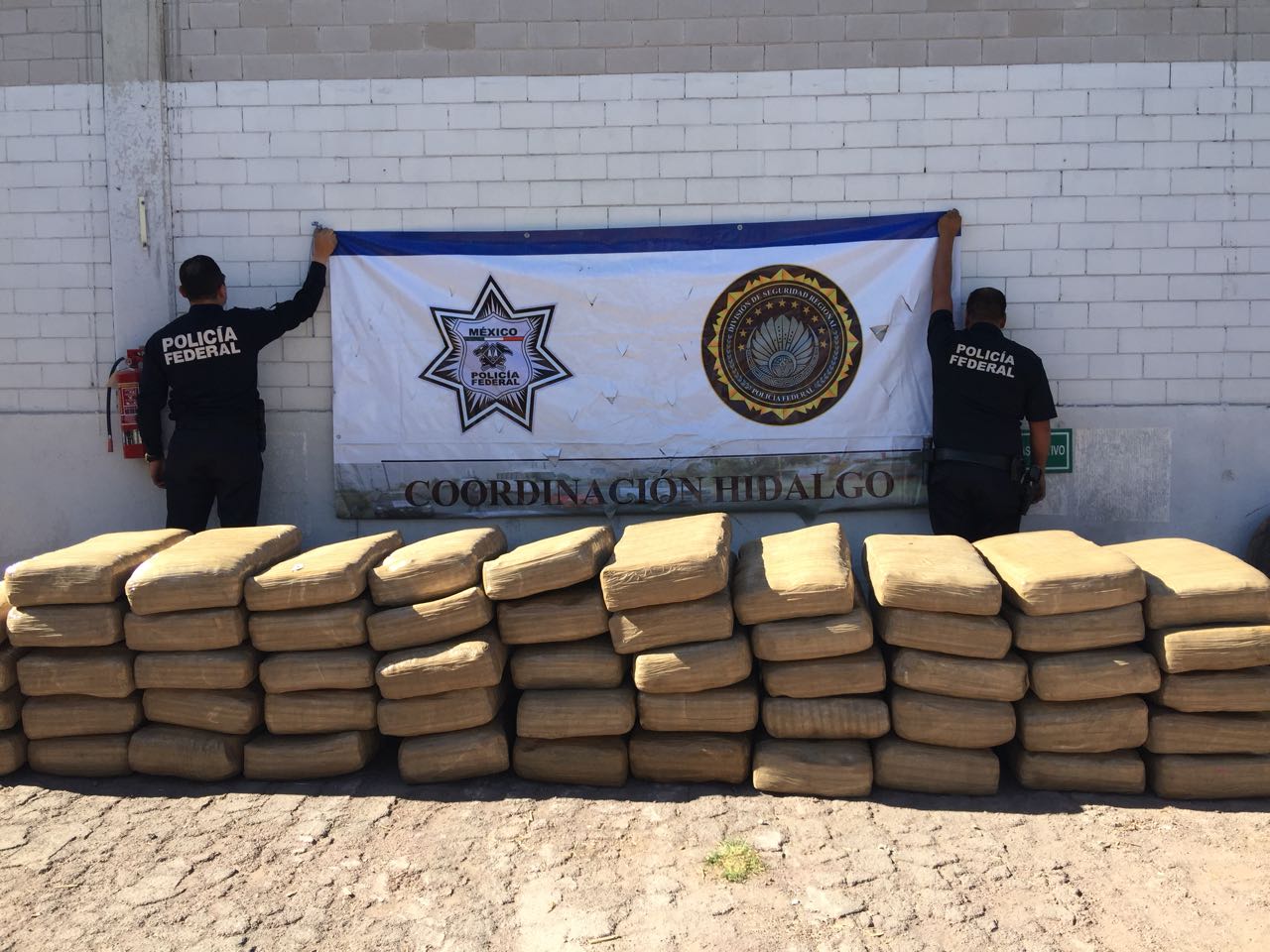 Aseguran media tonelada de mariguana en camión con papaya