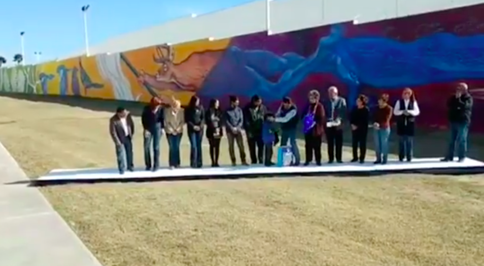 #VIDEO Balacera durante inauguración de mural en Nuevo Laredo