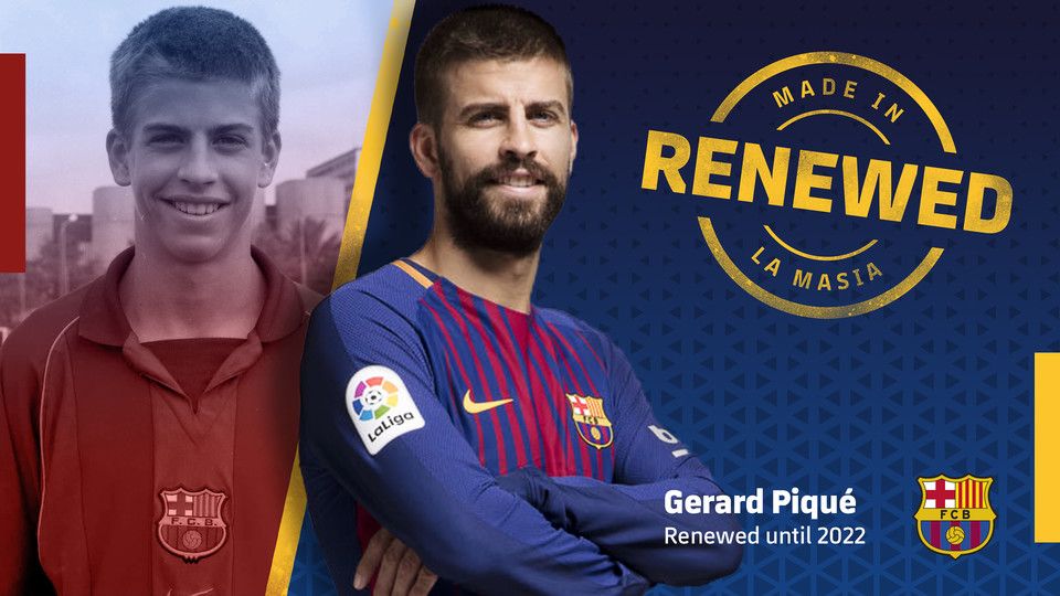 Piqué renueva con el Barcelona hasta 2022
