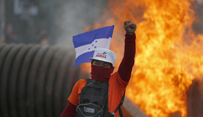 Protestas por investidura de presidente en Honduras