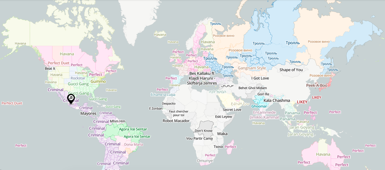 El mapa con los videos de YouTube más reproducidos por región El mapa con los videos de YouTube más reproducidos por región