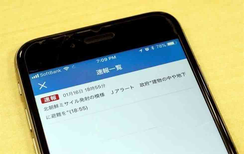 Emiten alerta falsa sobre misil norcoreano en Japón