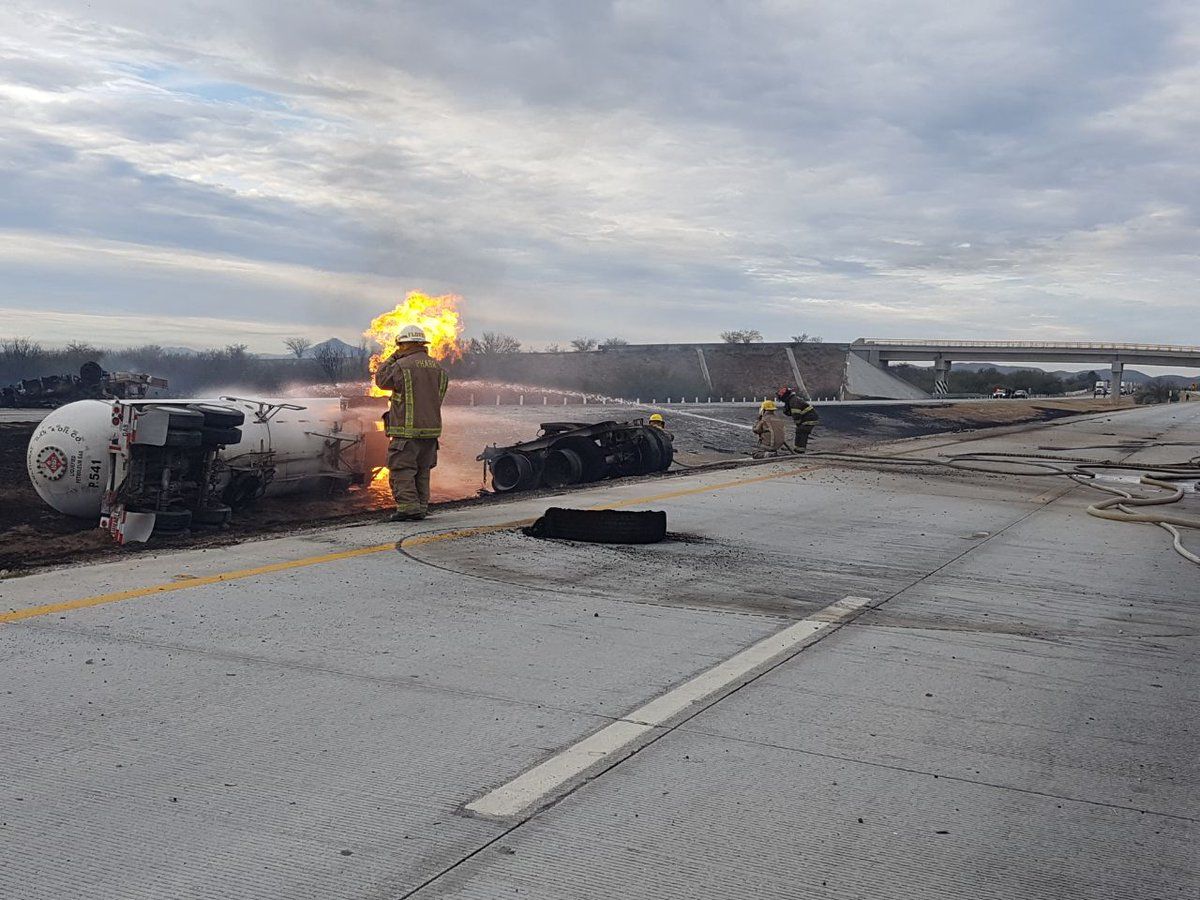 Explosión de pipa deja un lesionado en Matehuala