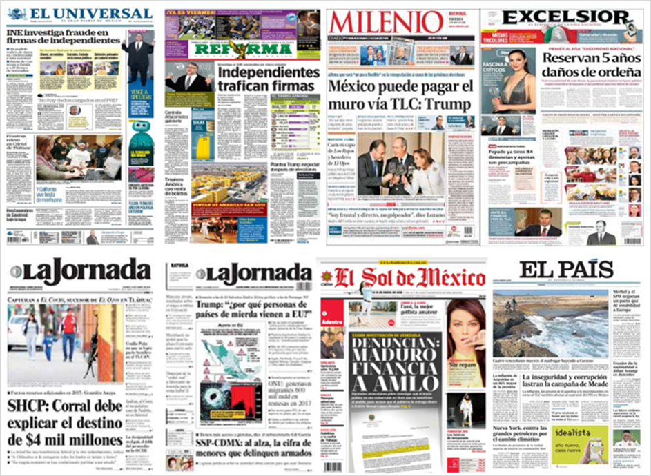 Guajardo y Trump en primeras planas