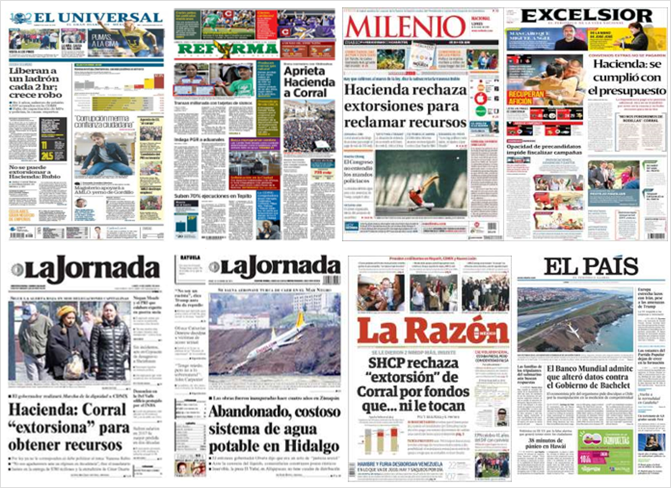 Hacienda, Javier Corral y Trump en primeras planas