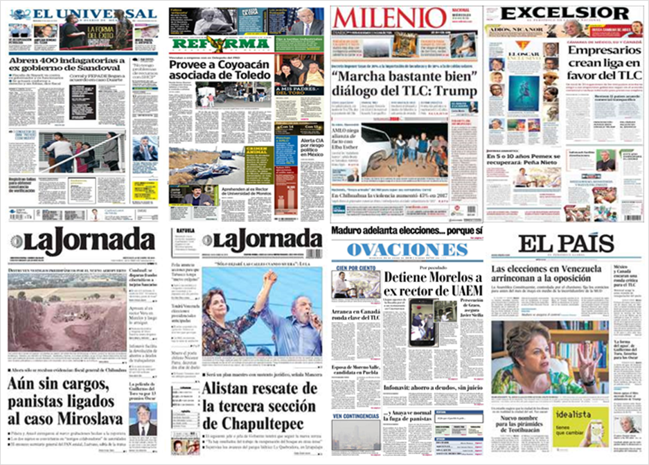 TLC y Trump en primeras planas