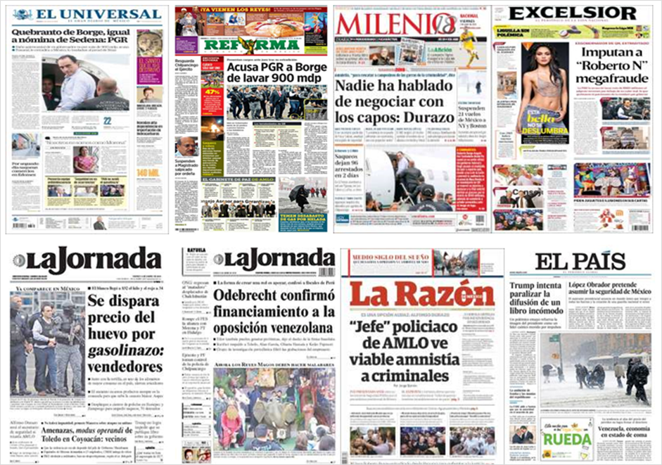 Borge y Trump en primeras planas