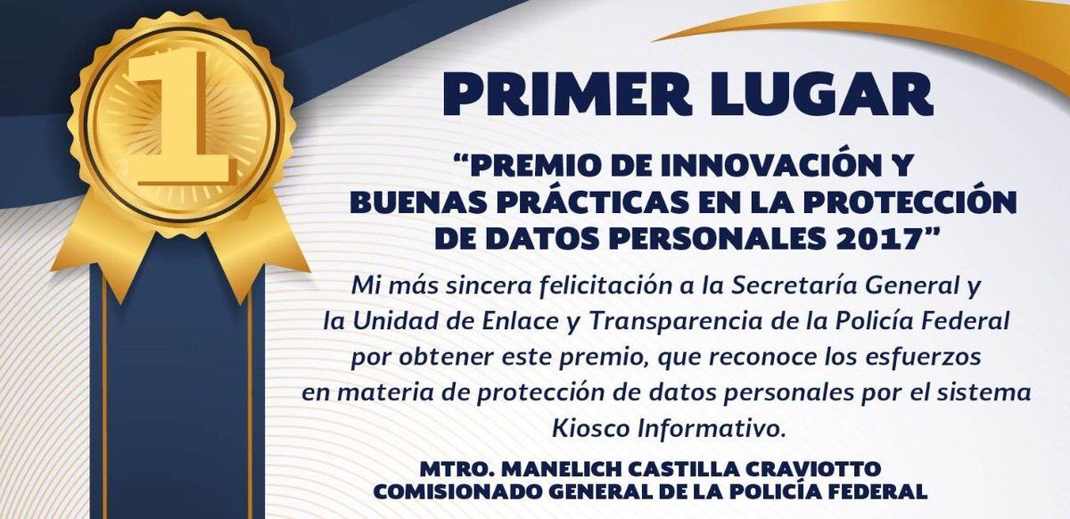Premian manejo de datos de la Policía Federal