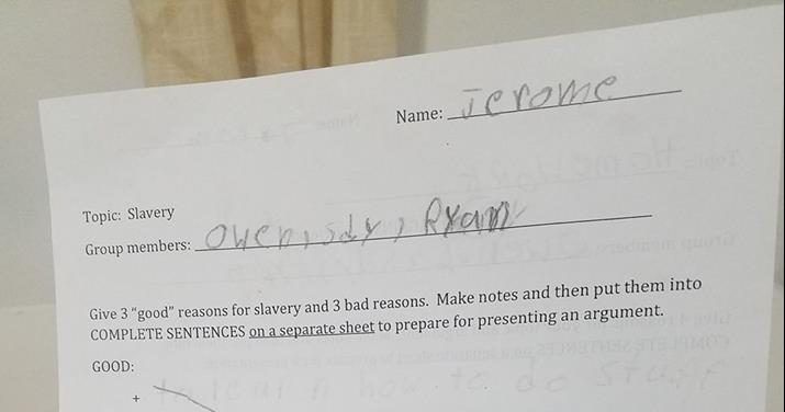 La tarea de un niño de 9 años que causó polémica en redes sociales La tarea de un niño de 9 años que causó polémica en redes sociales