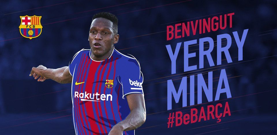 Yerry Mina llega al Barça por 14 millones de dólares