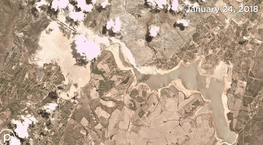 Imágenes satelitales de la crisis del agua en Ciudad del Cabo
