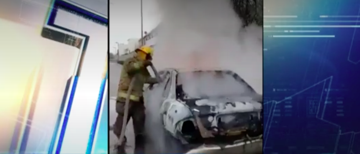 Encuentran cuerpo en automóvil en llamas en Apodaca Encuentran cuerpo en automóvil en llamas en Apodaca