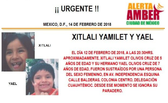 Activan alerta amber por desaparición de hermanos en la Cuauhtémoc