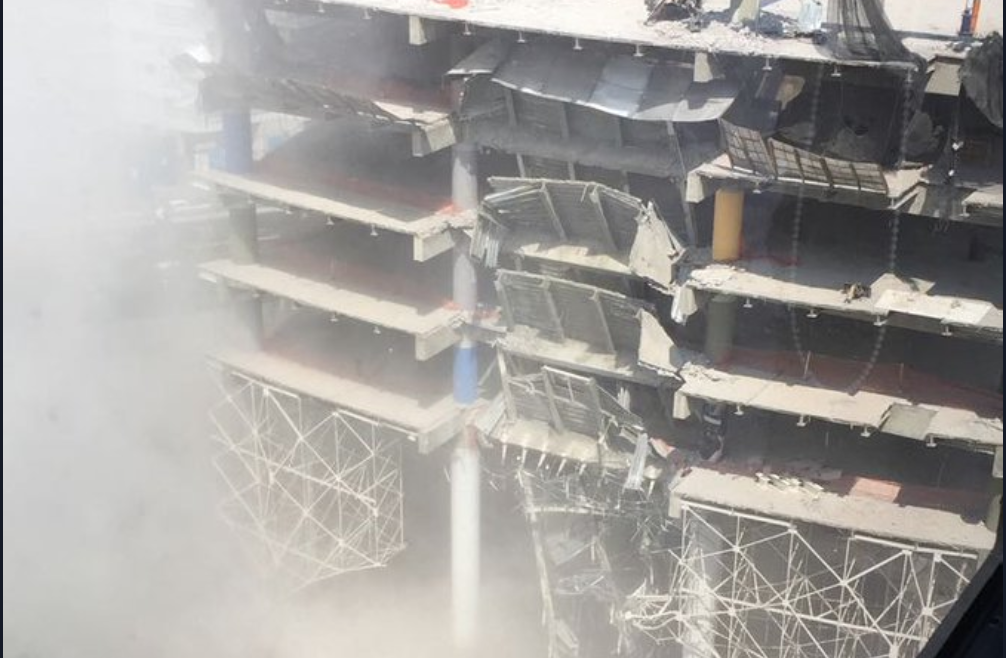 Derrumbe parcial de edificio en la zona de Polanco