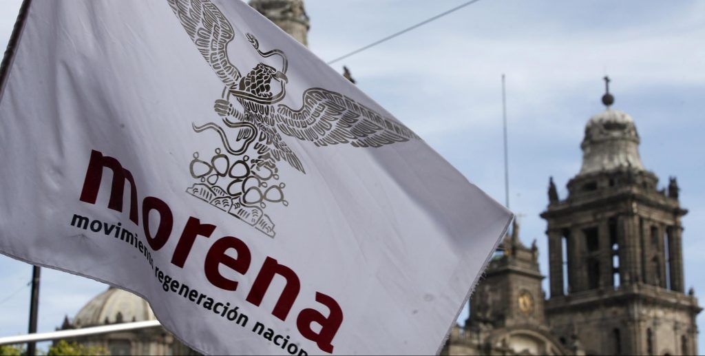 INE multa a Morena por fideicomiso para damnificados de sismos - MORENA1-e1517965877533-1024x517