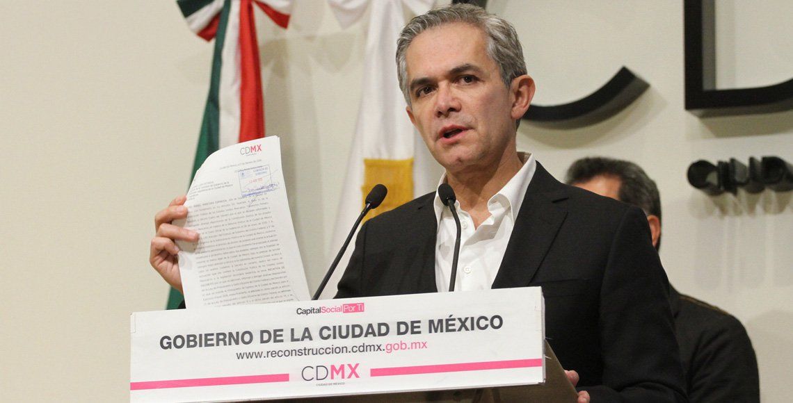 Mancera presenta propuesta para transparentar Fondo de Reconstrucción