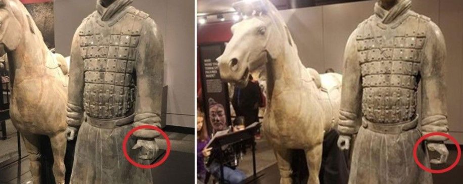 Indignación china tras robo de pulgar a guerrero de terracota en EE.UU.
