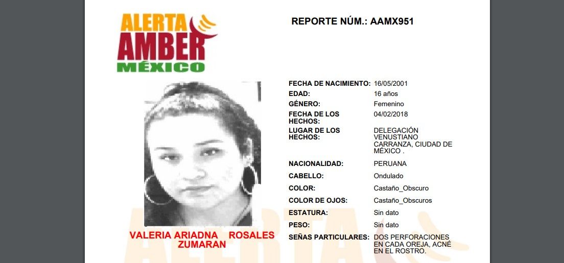 Desaparece joven peruana, fue vista por última vez en el AICM