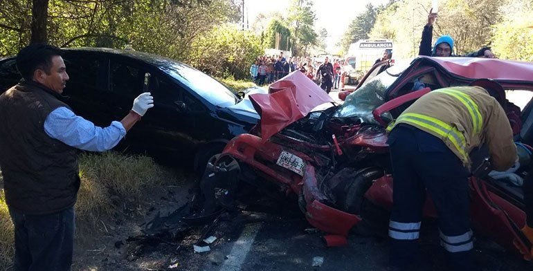 Choque en la México-Tampico deja seis heridos