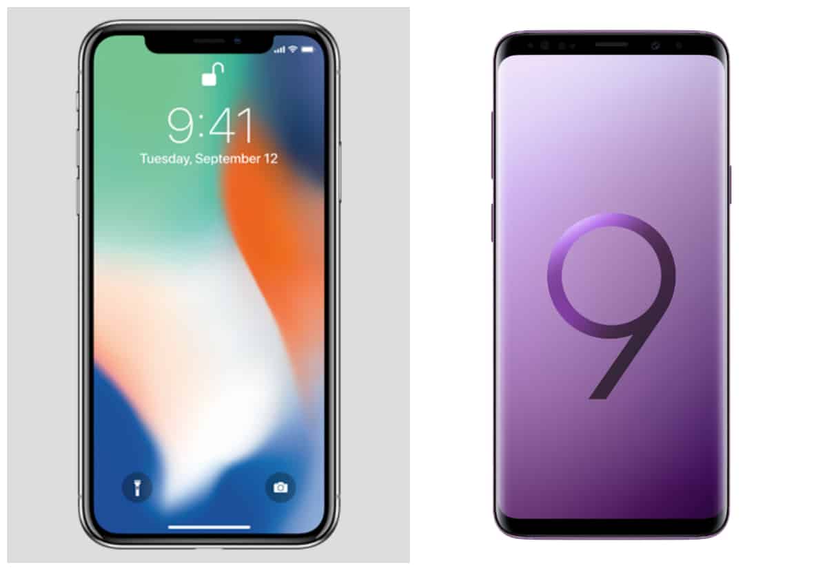 Las principales diferencias entre los Samsung S9 y el iPhone X