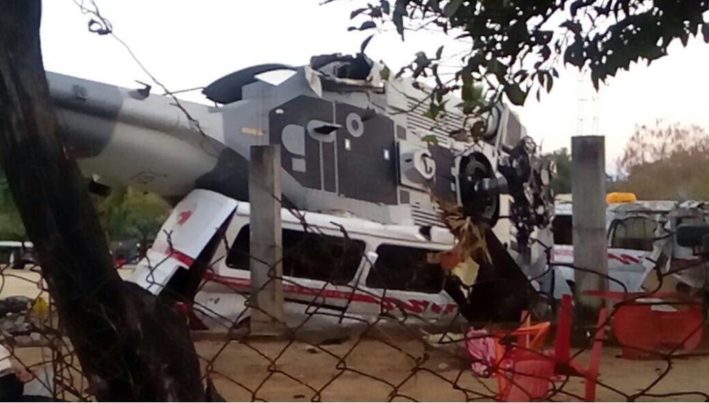 Velan a víctimas por caída de helicóptero en Oaxaca