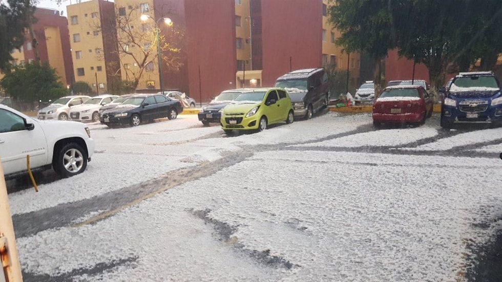 Llueve en seis delegaciones y graniza en tres