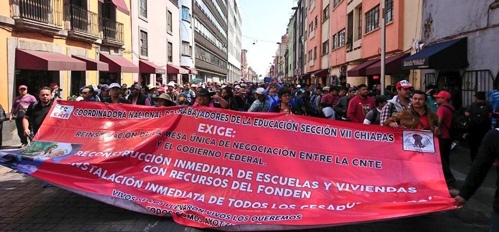 Manifestaciones de la CNTE en seis estados