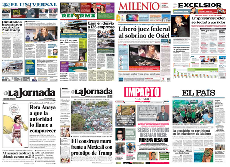 Partidos políticos, Segob y Trump en primeras planas